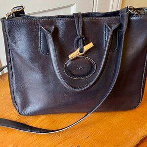 Longchamp Le Roseau Tote Leather Shoulder Bag